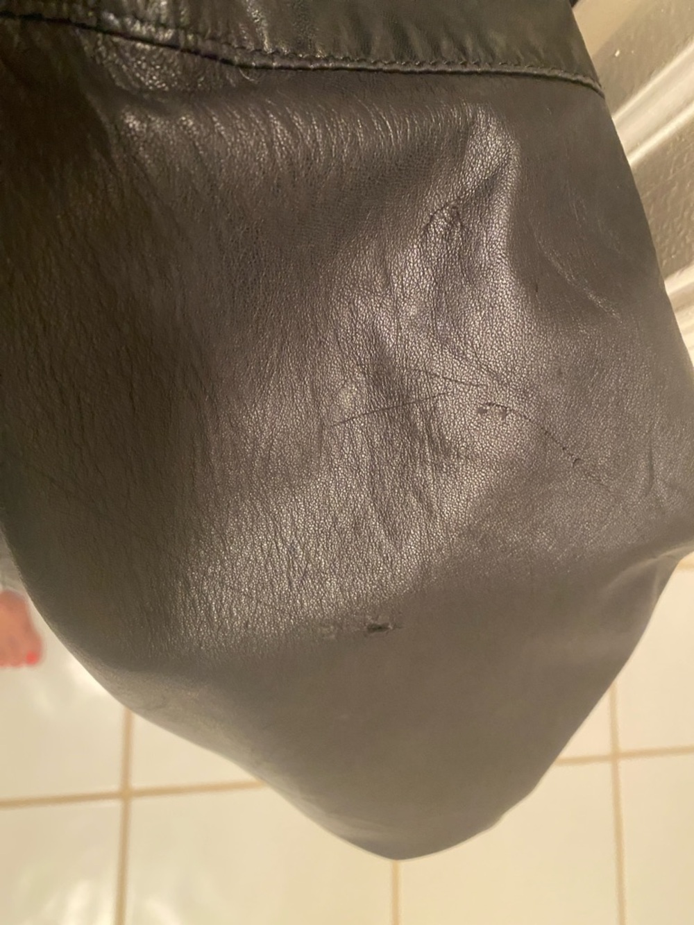 Classic Black Leather Trench Coat - Women - Picture 10 of 10